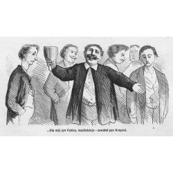 Z życia wirtuoza / [1] "Z ŻYCIA WIRTUOZA. I. Z dziecka cudownego, III. Z grajka żebrzącego, Pomysł i rysunek Ks. Pillatego." [2