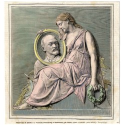 ''Płaskorzeźba do pomnika ś. p. Franciszka Sulimierskiego w Goszczanowie, (gub. kaliska), wykuta z kamienia przez Andrzeja Prusz