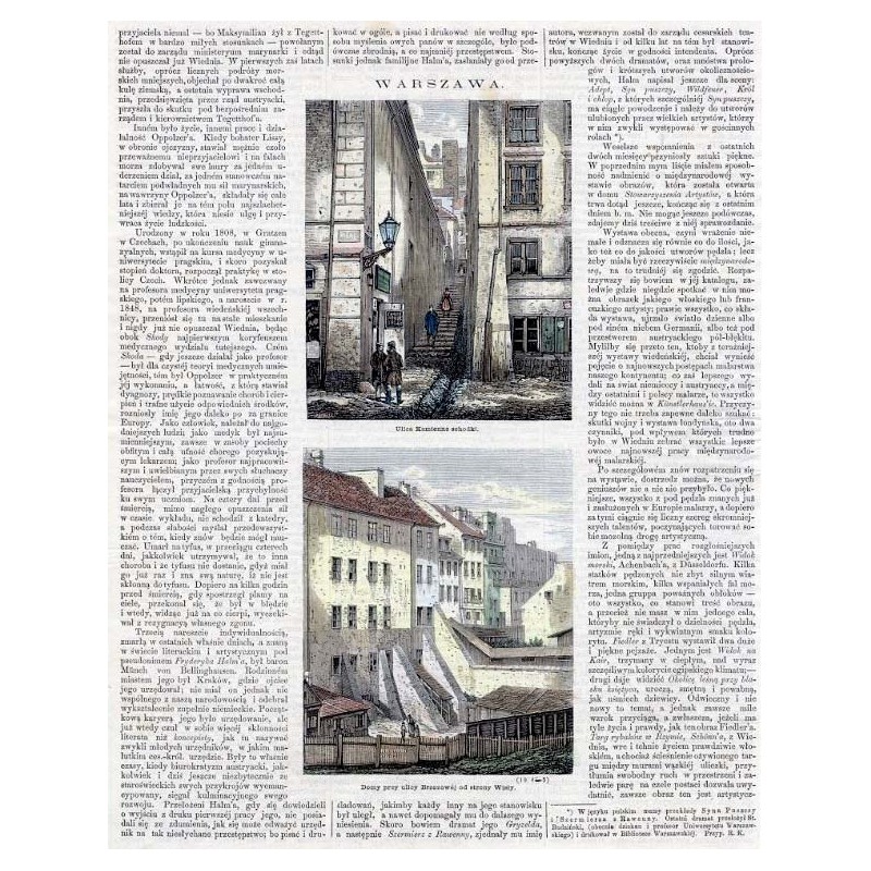 "[1] WARSZAWA. Ulica Kamienne schodki. [2] Domy przy ulicy Brzozowéj od strony Wisły. (1904-5)"
