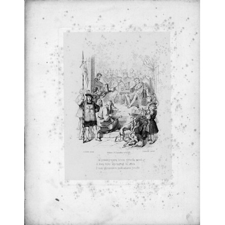 "Konrad Wallenrod" /  "W prawicy starą lutnię pruską nosił A lewą rękę wyciągnął do stoła Z tem skinieniem posłuchania prosił...