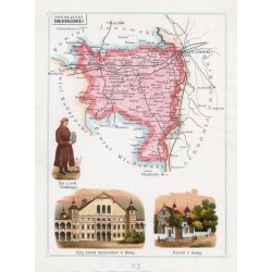 72 Pow. Bialski Gub. Siedleckiej / "72 POW. BIALSKI GUB. SIEDLECKIEJ Typ z pow. bialskiego. Były zamek Radziwiłłów w Białej. Koś