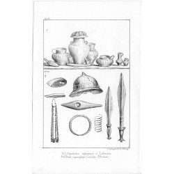 "N.I. Popielnice wykopane w Lubaszu. N.II. Broń, narzędzia i ozdoby Słowian."