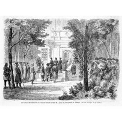 "Le colonel Muchanow se rendant chez le comte M... pour la perception de l'impôt (D'apres le croquis de M. Carauli.)"