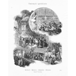 "Teatrzyki ogródkowe. Wodewil. - Bellevue. - Alhambra. - Eldorado. Rysunek W. Sandeckiego. (3053)"