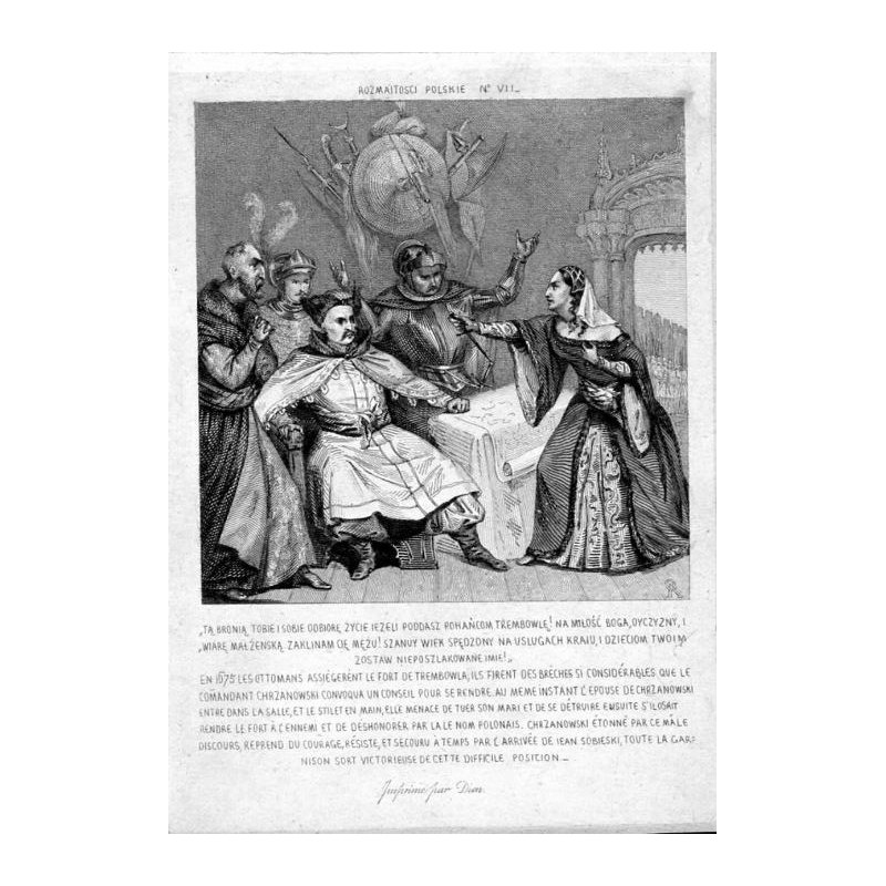 Scena z oblężenia Trembowli w dniach 20.09.-11.10.1675 roku / [7] "TĄ BRONIĄ TOBIE I SOBIE ODBIORĘ ŻYCIE IEŻELI PODDASZ POHAŃCOM