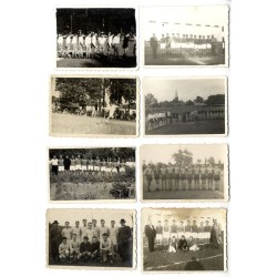 Zestaw 12 fotografii piłkarzy Łabędzkiego Towarzystwa Sportowego (Ł.T.S.) w Łabędach