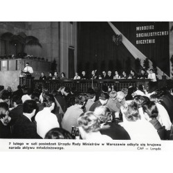 "7 lutego w sali posiedzeń Urzędu Rady Ministrów w Warszawie odbyła się krajowa narada aktywu młodzieżowego. CAF - Langda"