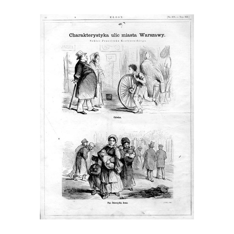 "Charakterystyka ulic miasta Warszawy. Szkice Franciszka Kostrzewskiego. Chłodna. Plac Dzieciątka Jezus. (1783-84)"