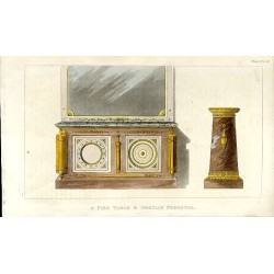 A Pier Table & Grecian Pedestal / "A PIER TABLE & GRECIAN PEDESTAL."