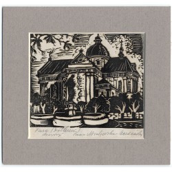 "Fara (Żółkiew) Irena Nowakowska-Acedańska drzeworyt"