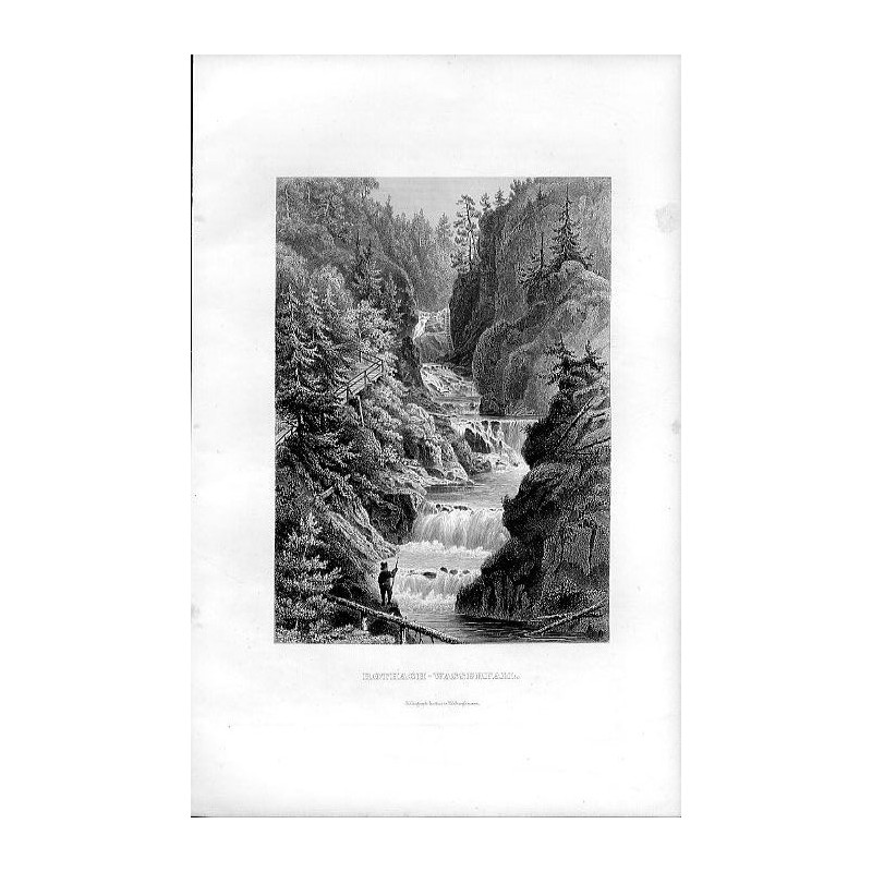 Rothach-Wasserfall / "ROTHACH-WASSERFALL."