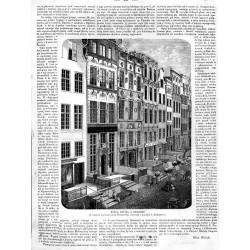 Ulica Długa w Gdańsku / "ULICA DŁUGA w GDAŃSKU. (Z fotografii kopiował Juliusz Cieszkowski drzeworyt z pracowni J. Minheymera)"