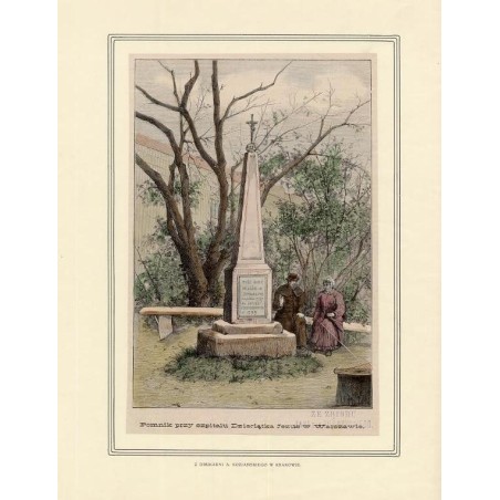 "Pomnik przy szpitalu Dzieciątka Jezus w Warszawie."