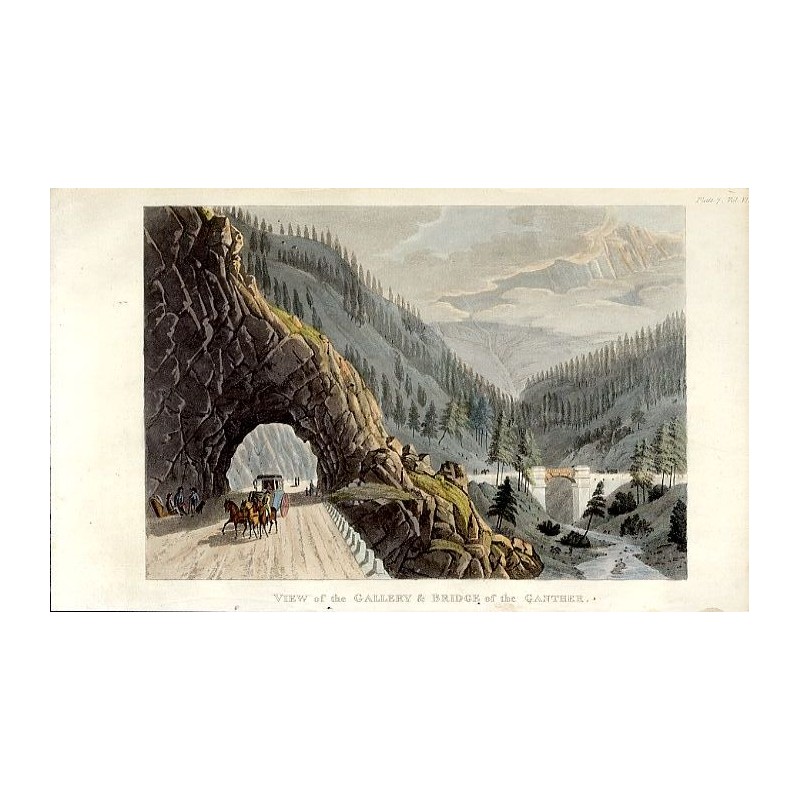 View of the Gallery & Bridge of the Ganther / "VIEW of the GALLERY & BRIDGE of the GANTHER."