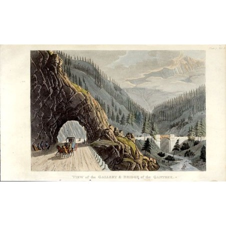 View of the Gallery & Bridge of the Ganther / "VIEW of the GALLERY & BRIDGE of the GANTHER."
