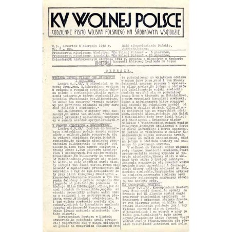 Ku Wolnej Polsce. Tygodnik Wojska Polskiego na Środkowym Wschodzie. Codzienne pismo Wojska Polskiego na Środkowym Wschodzie. 194