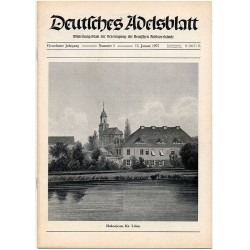 Deutsches Adelsblatt. 14. Jahrgang (1975). Nr 1 (15 I 1975) [Hohenjesar, Kr. Lebus]