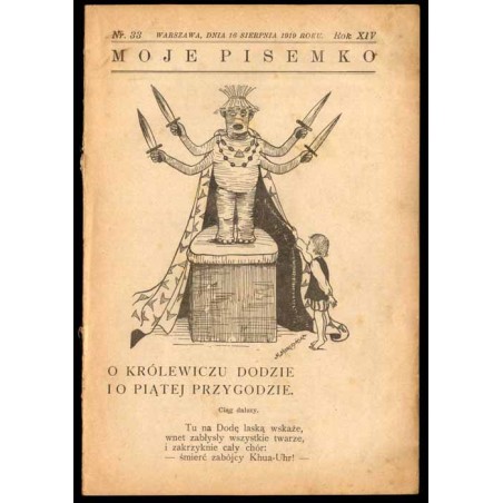 Moje Pisemko. Tygodnik obrazkowy dla dzieci. R.14 (1919). Nr 33 (16 sierpnia 1919)