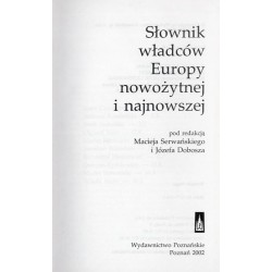 Słownik władców Europy nowożytnej i najnowszej