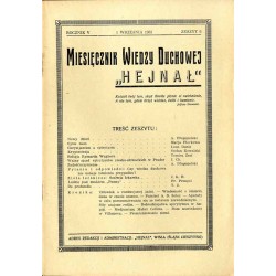 "Hejnał". Miesięcznik poświęcony wiedzy duchowej. R. 5 (1933). Z. 9 (1 września 1933)