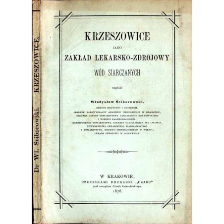 Krzeszowice jako zakład lekarsko-zdrojowy wód siarczanych
