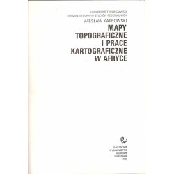 Mapy topograficzne i prace kartograficzne w Afryce