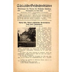 Schlesische Geschichtsblätter. Mitteilungen des Vereins für Geschichte Schlesiens. 1939. Nr 1 [Januar] / Wrocław-Leśnica  Deuts