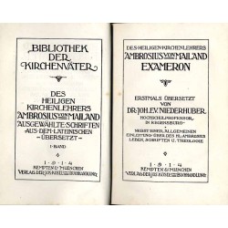 Bibliothek der Kirchenväter. Eine Auswahl Patristischer Werke in deutscher übersetzung. Reihe 1. B. 17: Ambrosius von Mailand: E