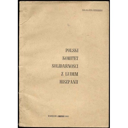 Z Ziemi Hiszpańskiej (materiały inscenizacyjne). Tylko do użytku służbowego