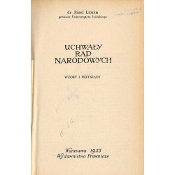 Uchwały Rad Narodowych. Wzory i przykłady