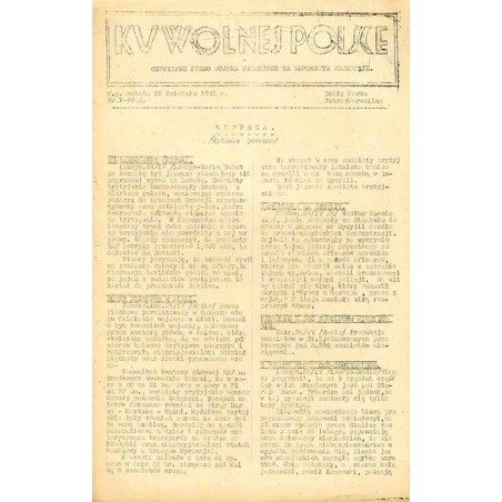 Ku Wolnej Polsce. Tygodnik Wojska Polskiego na Środkowym Wschodzie. Codzienne pismo Wojska Polskiego na Środkowym Wschodzie. 194