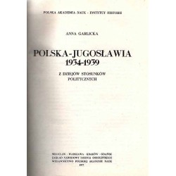 Polska-Jugosławia 1934-1939. Z dziejów stosunków politycznych