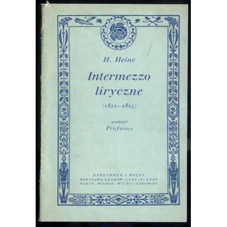 Intermezzo liryczne (1822-1823)