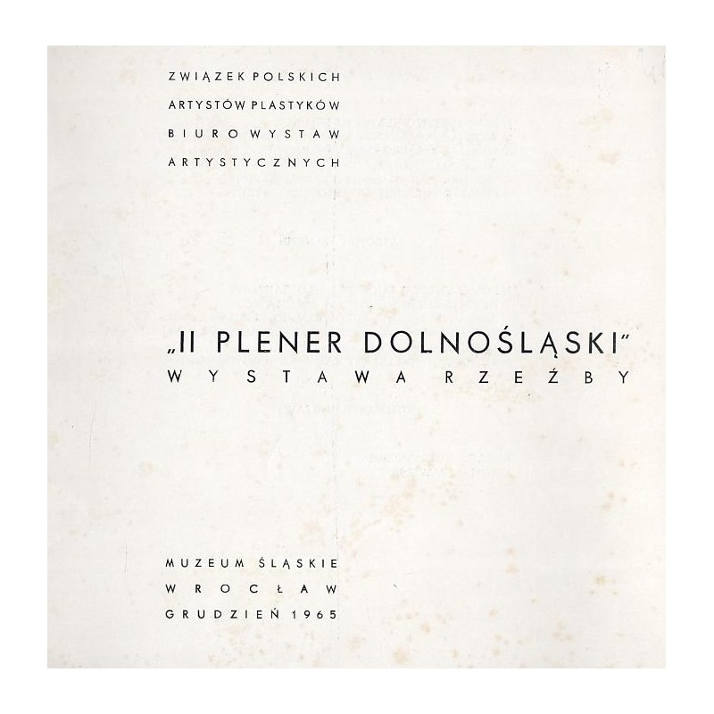 "II Plener Dolnośląski". Wystawa rzeźby