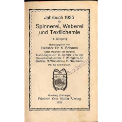 Jahrbuch 1925 für Spinnerei, Weberei und Textilchemie. 14. Jahrgang
