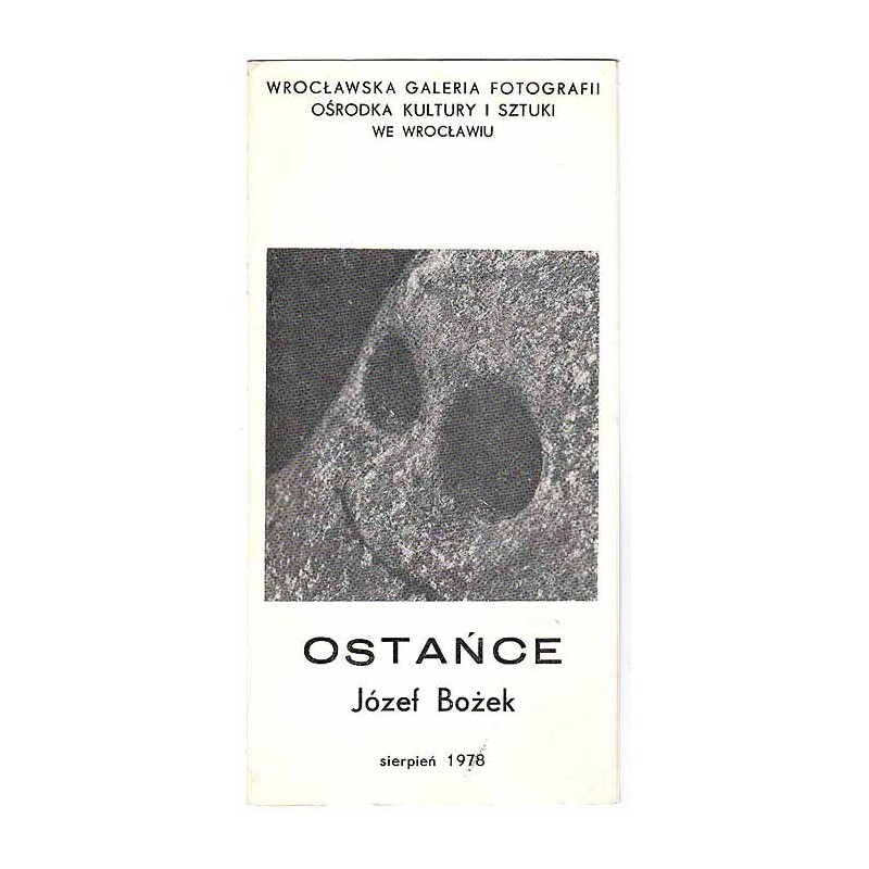 Ostańce - Józef Bożek, sierpień 1978