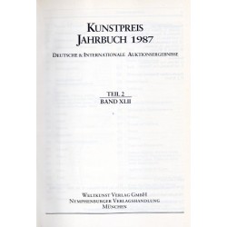 Kunstpreis Jahrbuch 1987. Deutsche und Internationale Auktionsergebnisse. Band 42 Teil 1-2 w 2 vol