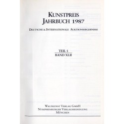 Kunstpreis Jahrbuch 1987. Deutsche und Internationale Auktionsergebnisse. Band 42 Teil 1-2 w 2 vol