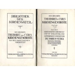 Bibliothek der Kirchenväter. Eine Auswahl Patristischer Werke in deutscher übersetzung. Reihe 1. B. 51: Theodoret von Cyrus: Kir