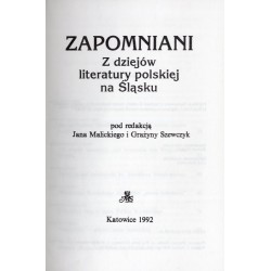 Zapomniani. Z dziejów literatury polskiej na Śląsku