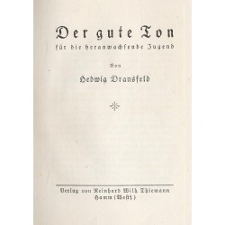 Der gute Ton für die heranwachsende Jugend