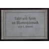 Tafel und Heim im Blumenschmuck