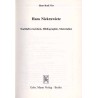Hans Niekrawietz. Nachlassverzeichnis, Bibliographie, Materialien