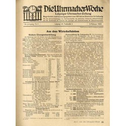Die Uhrmacher-Woche. Leipziger Uhrmacher-Zeitung. 30. Jahrgang (1923). Nr 5 (3.02.1923)