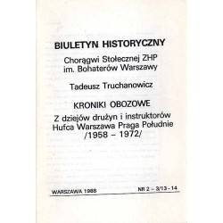Biuletyn Historyczny Chorągwi Stołecznej ZHP im. Bohaterów Warszawy. 1988. Nr 2-3 (13-14). Truchanowicz Tadeusz: Kroniki obozowe