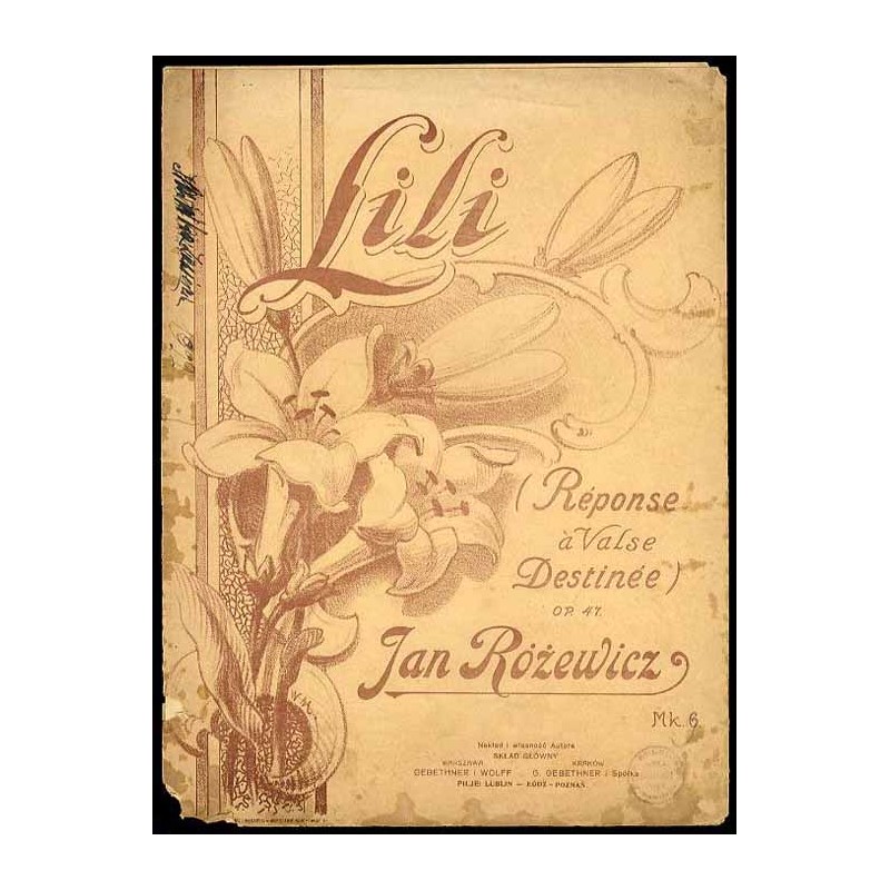"Lili" (Réponse a Valse Destinée.). Op. 47