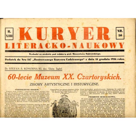 Kuryer Literacko-Naukowy. R.13 (1936). Nr 50 (14 grudnia 1936)