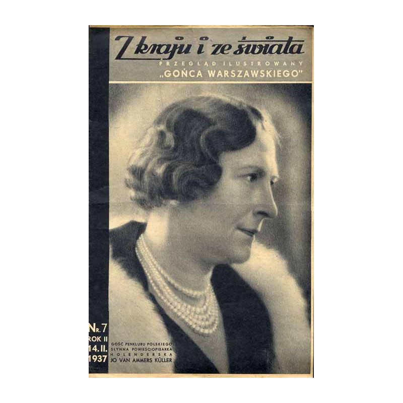 Z Kraju i ze Świata. Przegląd ilustrowany "Gońca Warszawskiego". R.2 (1937). Nr 7 (14 lutego 1937) / Powieściopisarka holendersk