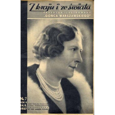 Z Kraju i ze Świata. Przegląd ilustrowany "Gońca Warszawskiego". R.2 (1937). Nr 7 (14 lutego 1937) / Powieściopisarka holendersk