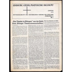 Unsere Ermländische Heimat. Mitteilungsblatt des Historischen Vereins für Ermland. 21. Jahrgang (1975). Nr. 1 2 3 4 (komplet)